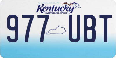 KY license plate 977UBT