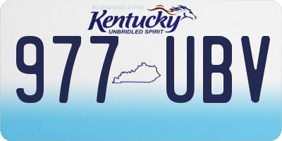 KY license plate 977UBV
