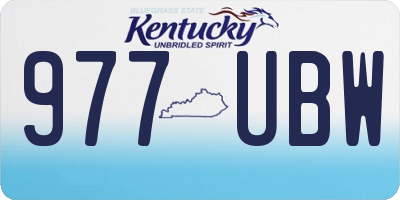 KY license plate 977UBW