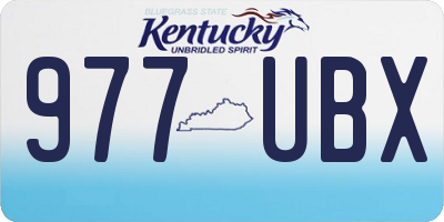 KY license plate 977UBX