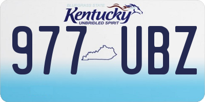 KY license plate 977UBZ