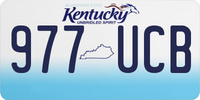 KY license plate 977UCB