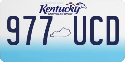 KY license plate 977UCD