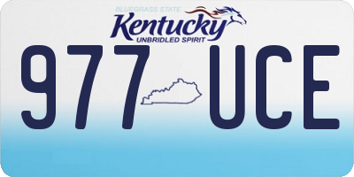 KY license plate 977UCE