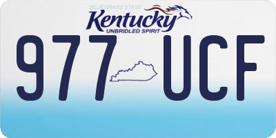KY license plate 977UCF