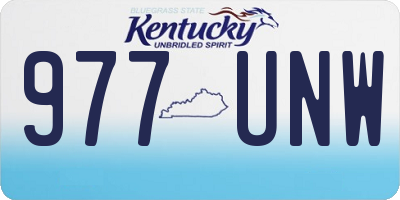 KY license plate 977UNW