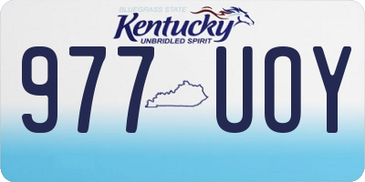KY license plate 977UOY