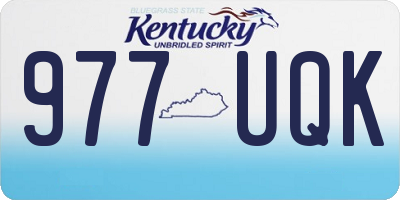 KY license plate 977UQK