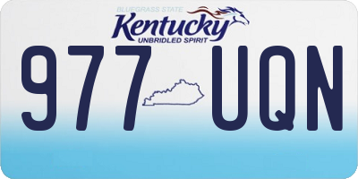 KY license plate 977UQN