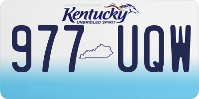 KY license plate 977UQW
