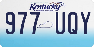 KY license plate 977UQY