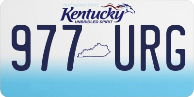 KY license plate 977URG