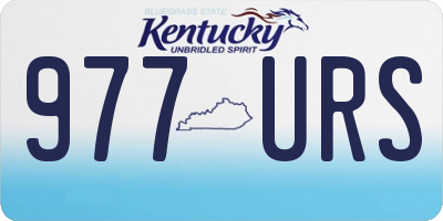 KY license plate 977URS
