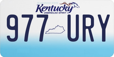 KY license plate 977URY