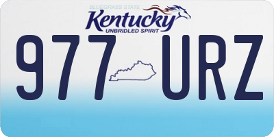 KY license plate 977URZ