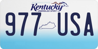 KY license plate 977USA