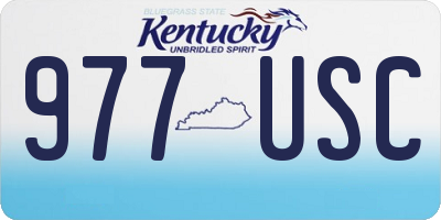 KY license plate 977USC