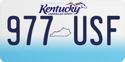 KY license plate 977USF