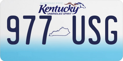 KY license plate 977USG