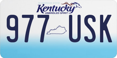 KY license plate 977USK