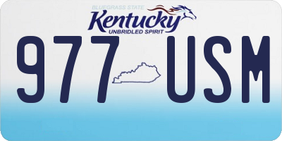 KY license plate 977USM
