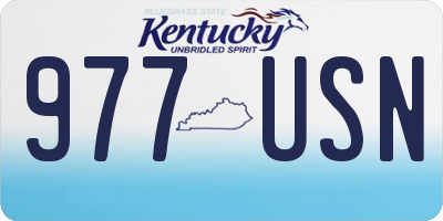 KY license plate 977USN