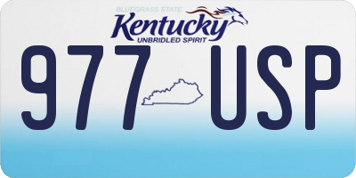 KY license plate 977USP