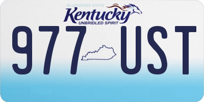 KY license plate 977UST