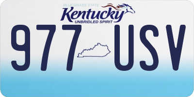 KY license plate 977USV