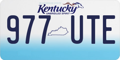 KY license plate 977UTE
