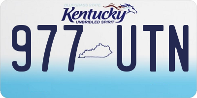 KY license plate 977UTN