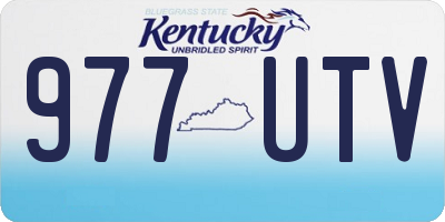 KY license plate 977UTV