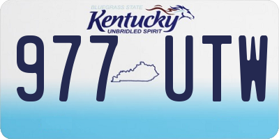 KY license plate 977UTW