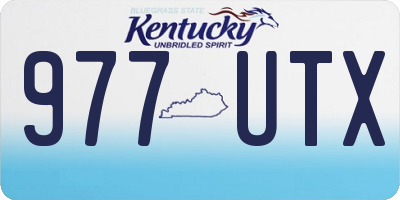 KY license plate 977UTX