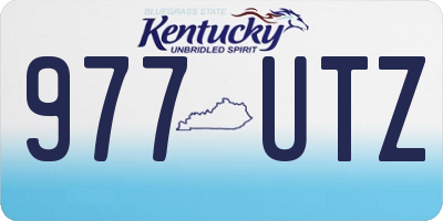 KY license plate 977UTZ