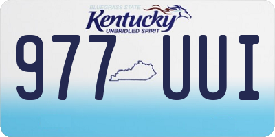 KY license plate 977UUI