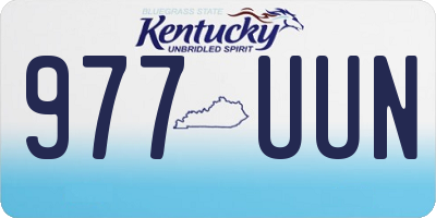 KY license plate 977UUN