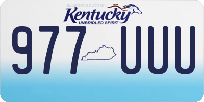 KY license plate 977UUU