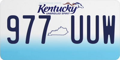KY license plate 977UUW