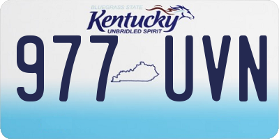 KY license plate 977UVN