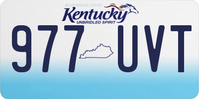 KY license plate 977UVT