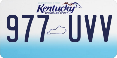 KY license plate 977UVV