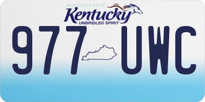 KY license plate 977UWC