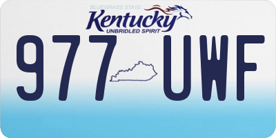 KY license plate 977UWF