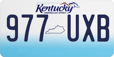 KY license plate 977UXB