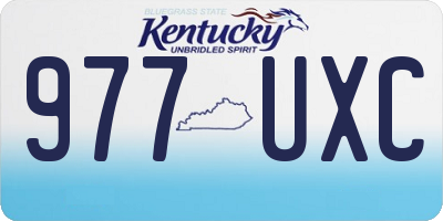KY license plate 977UXC