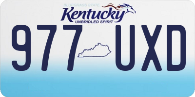 KY license plate 977UXD