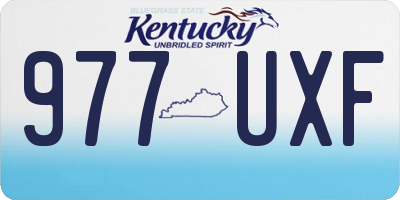KY license plate 977UXF