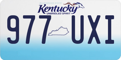 KY license plate 977UXI