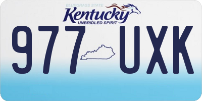 KY license plate 977UXK